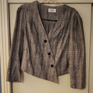 Evidnt black and Cream Plaid Jacket